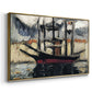 Two Boats Side by Side, Port of Marseilles, c. 1916 - Floater Framed Canvas Print