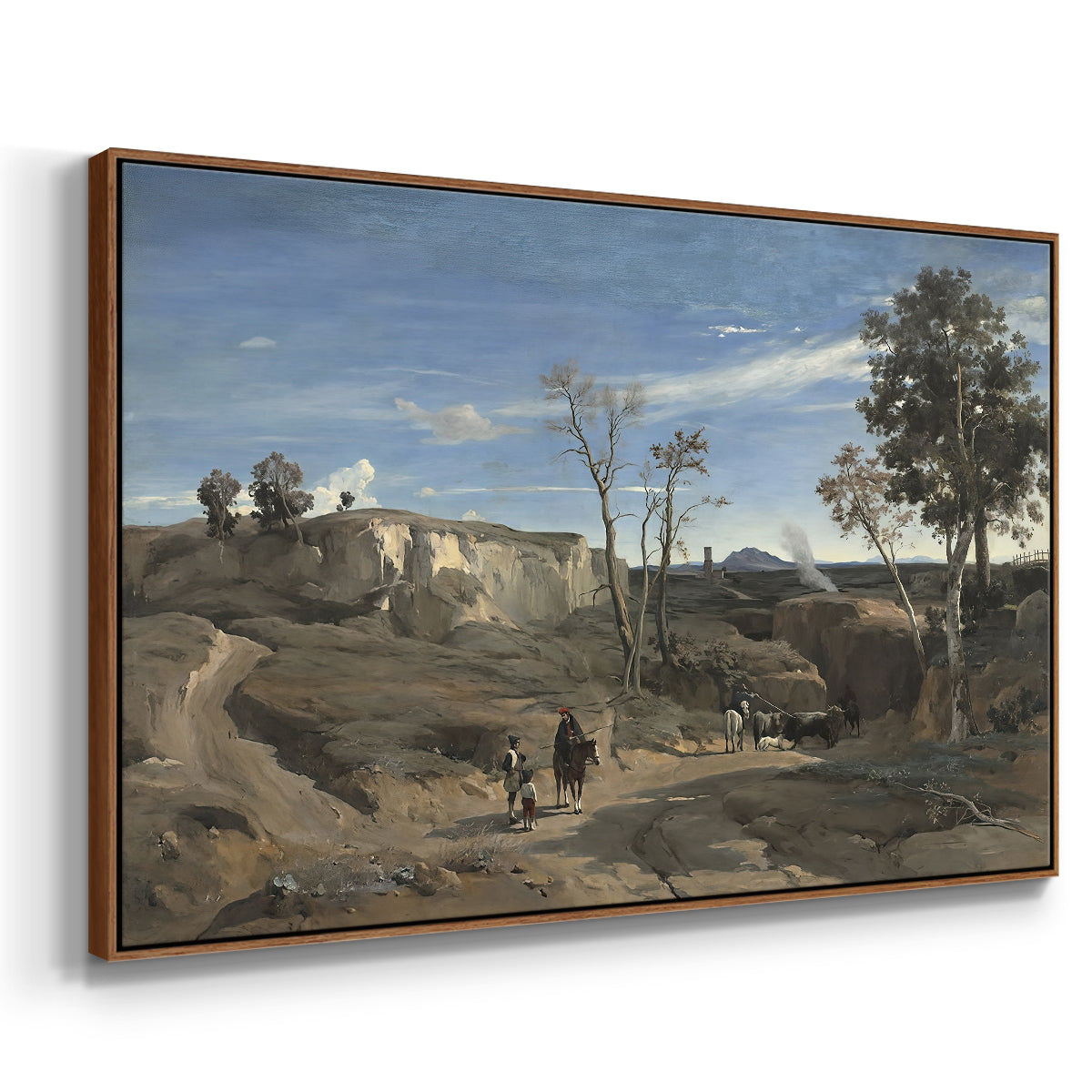 La Cervara, the Roman Campagna, c. 1830-1831 - Floater Framed Canvas Print