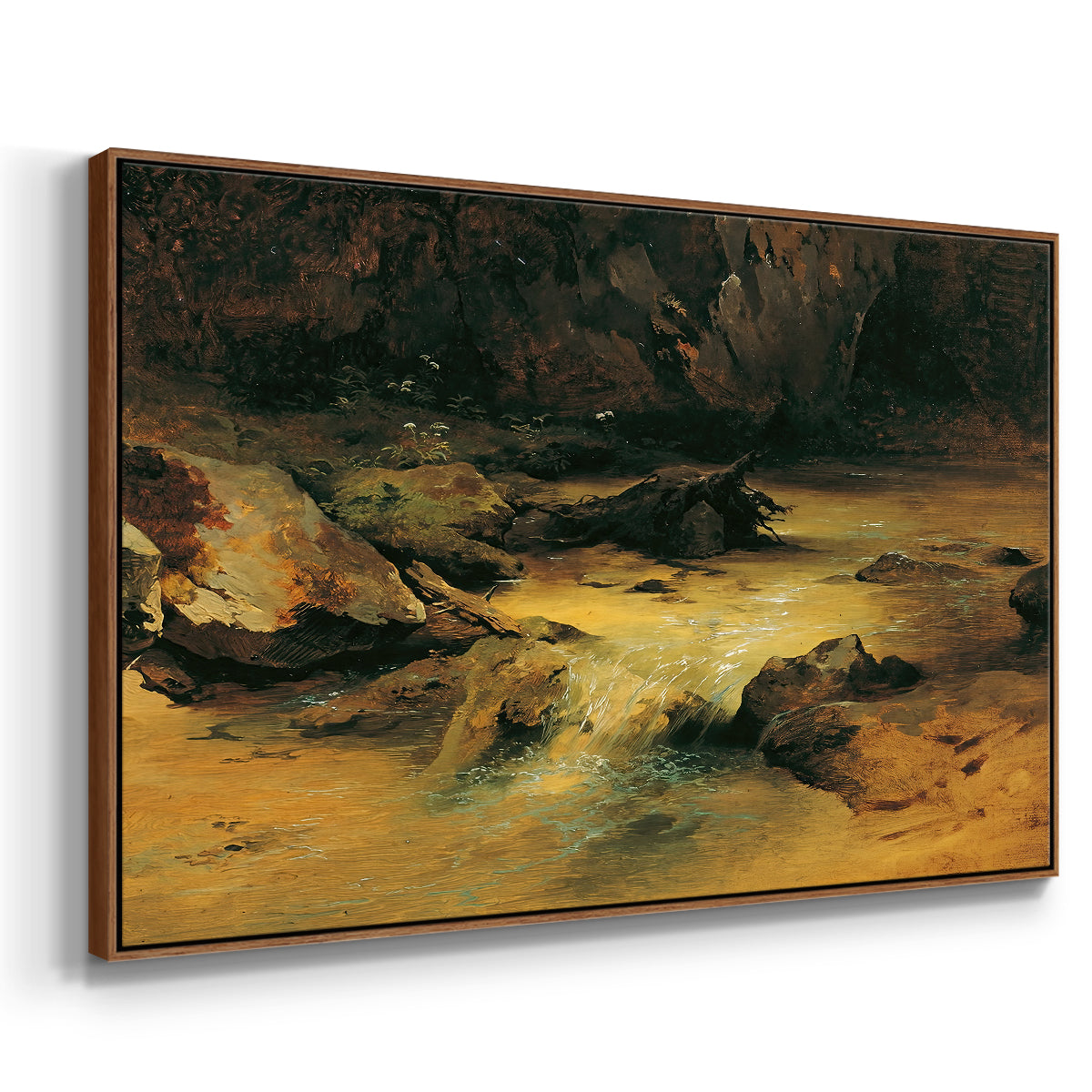 Wildbach (Wild Stream) - Floater Framed Canvas Print