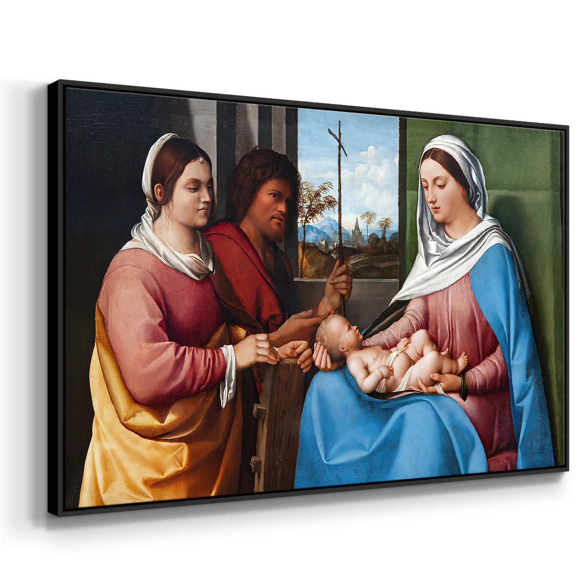 Sacred Conversation, c. 1505 - Floater Framed Canvas Print