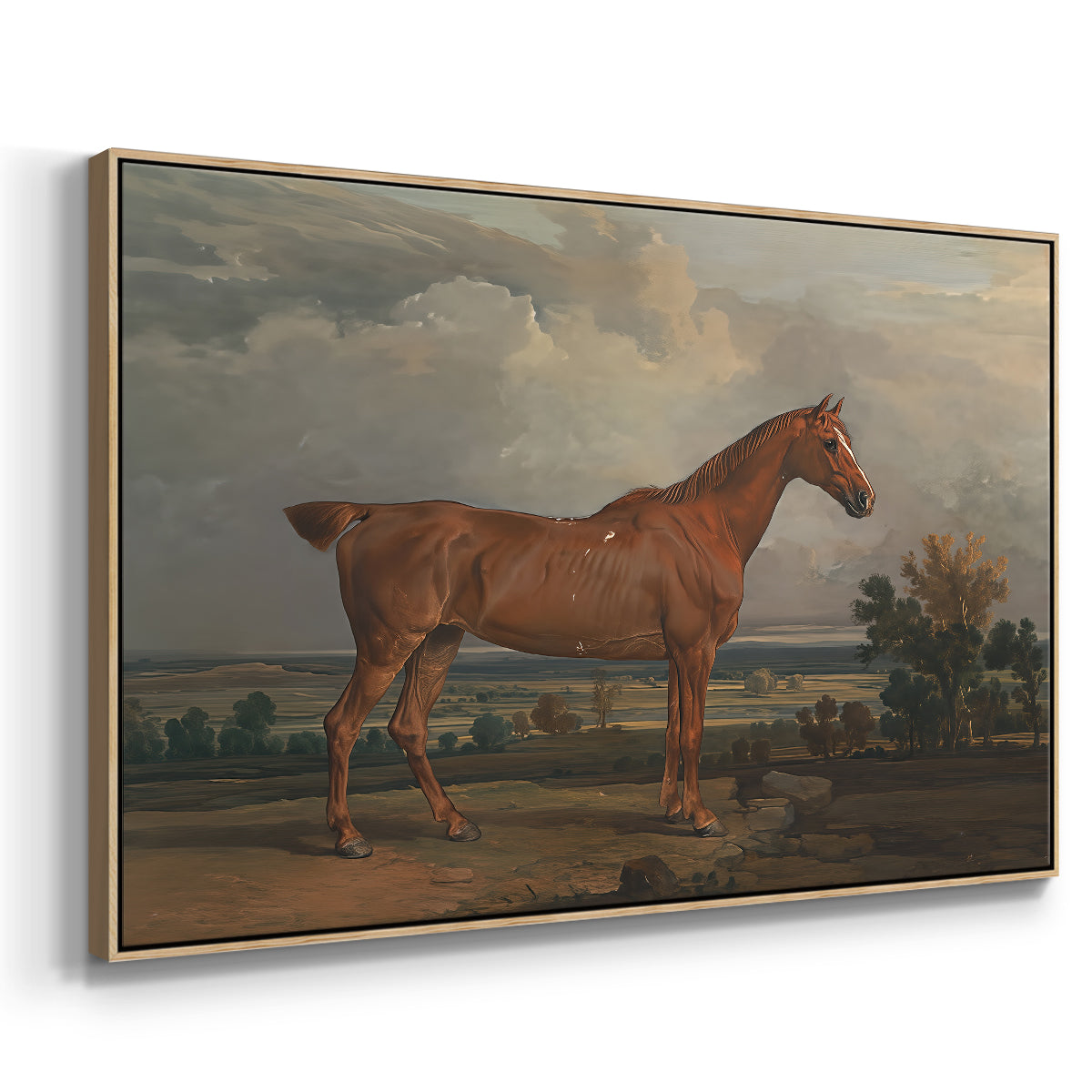 Hunter in a Landscape, 1810 - Floater Framed Canvas Print