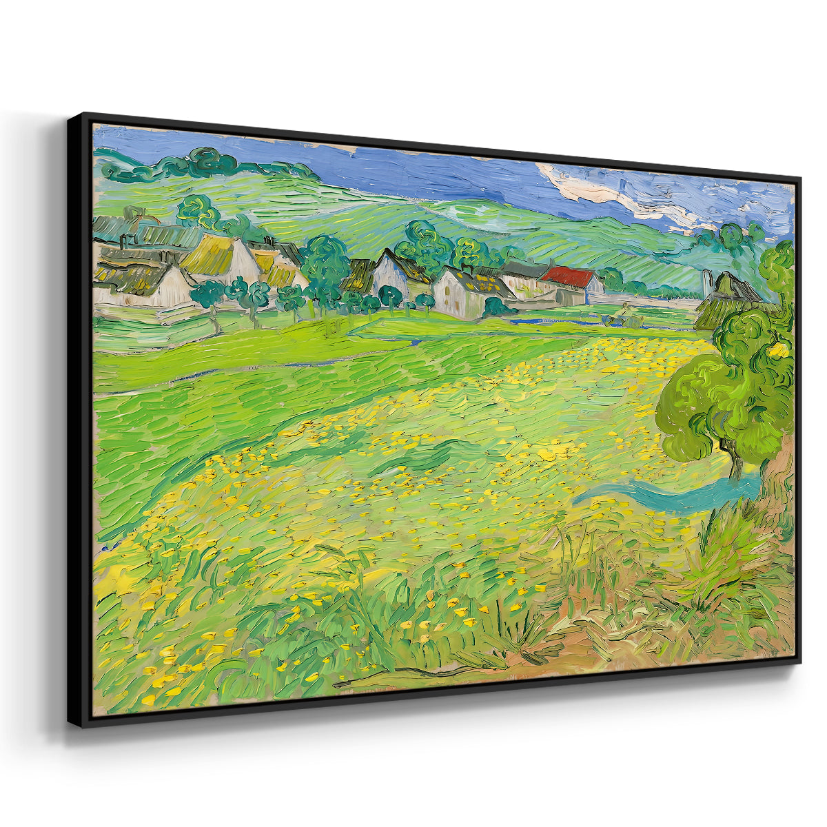 Les Vessenots in Auvers, 1890 - Floater Framed Canvas Print