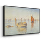 Concarneau, Quiet Morning, Opus 219, 1891 - Floater Framed Canvas Print