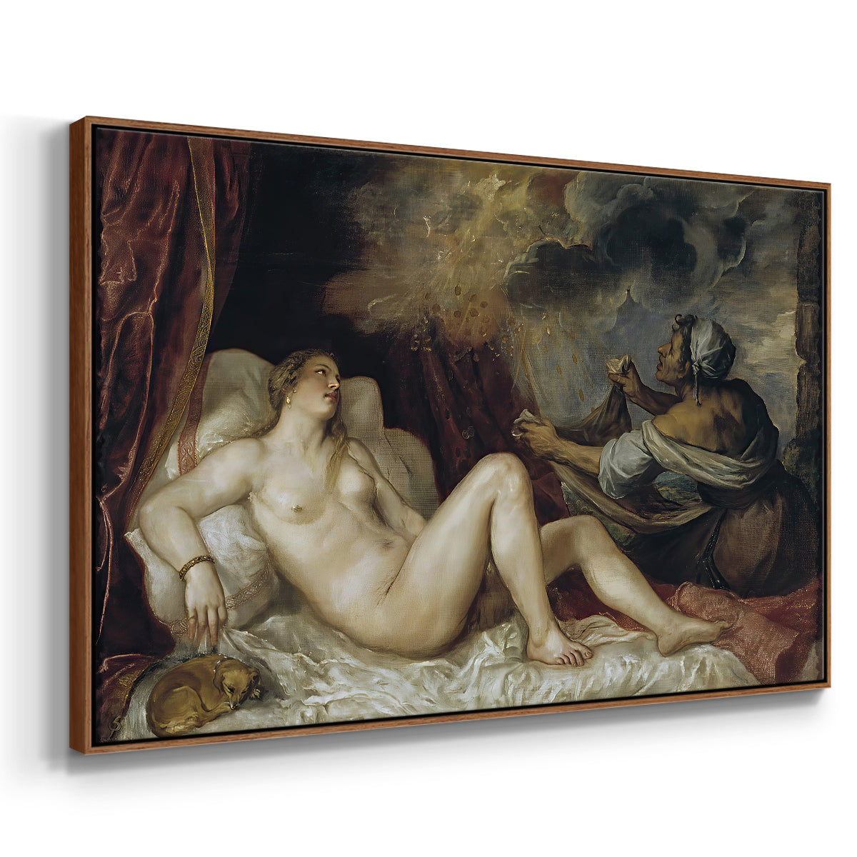 Danaë, c. 1560-1565 - Floater Framed Canvas Print