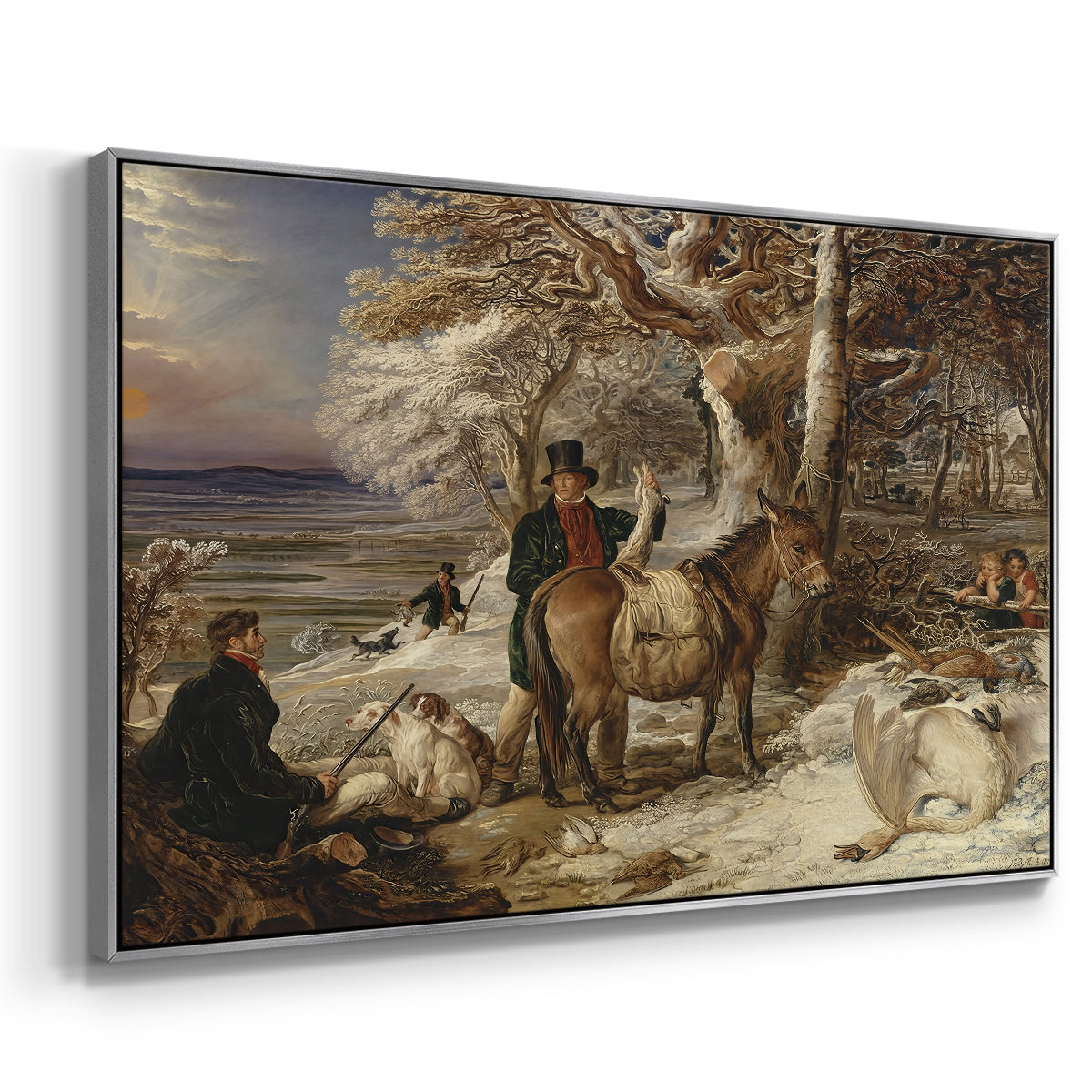 The Day's Sport, 1826 - Floater Framed Canvas Print