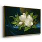 Giant Magnolias on a Blue Velvet Cloth, c. 1890 - Floater Framed Canvas Print