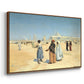 View from the Desert of Cairo with Citadel and Mamluk Tombs in the Background, c. 1889-1890 - Floater Framed Canvas Print