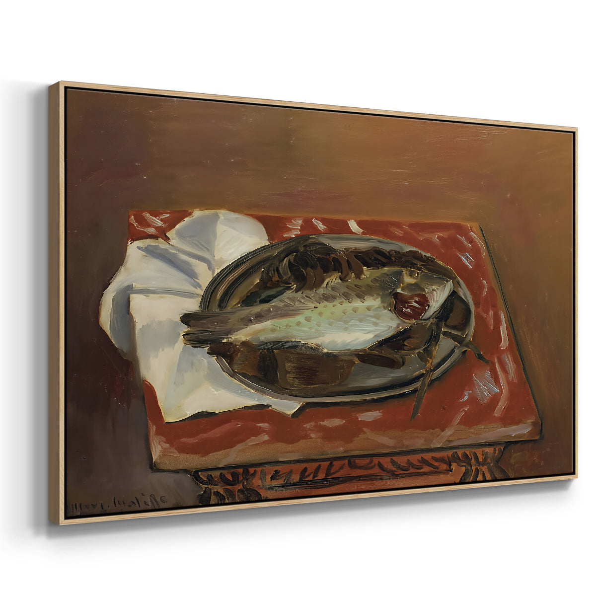 Still Life with Bream (Nature morte à la daurade), 1920 - Floater Framed Canvas Print