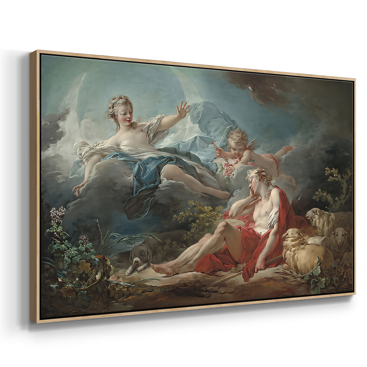 Diana and Endymion, c. 1753-1756 - Floater Framed Canvas Print