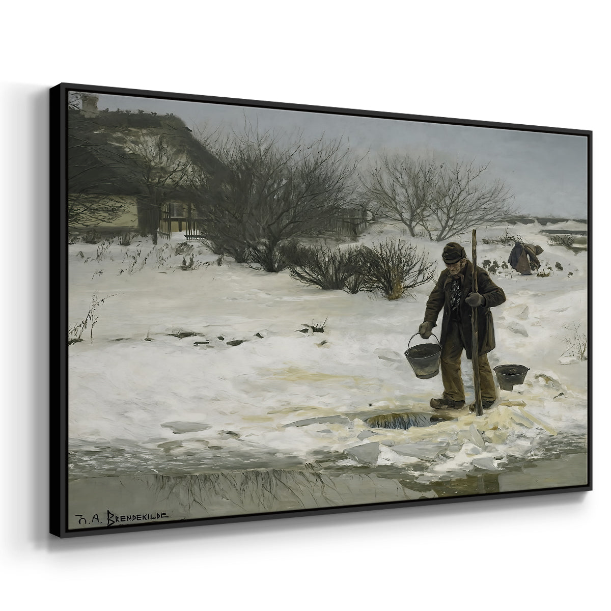 Tøsne, 1895 - Floater Framed Canvas Print