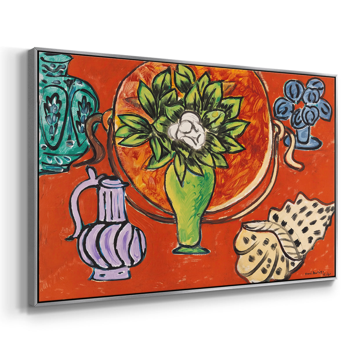 Still Life with a Magnolia (Nature morte au magnolia), 1941 - Floater Framed Canvas Print