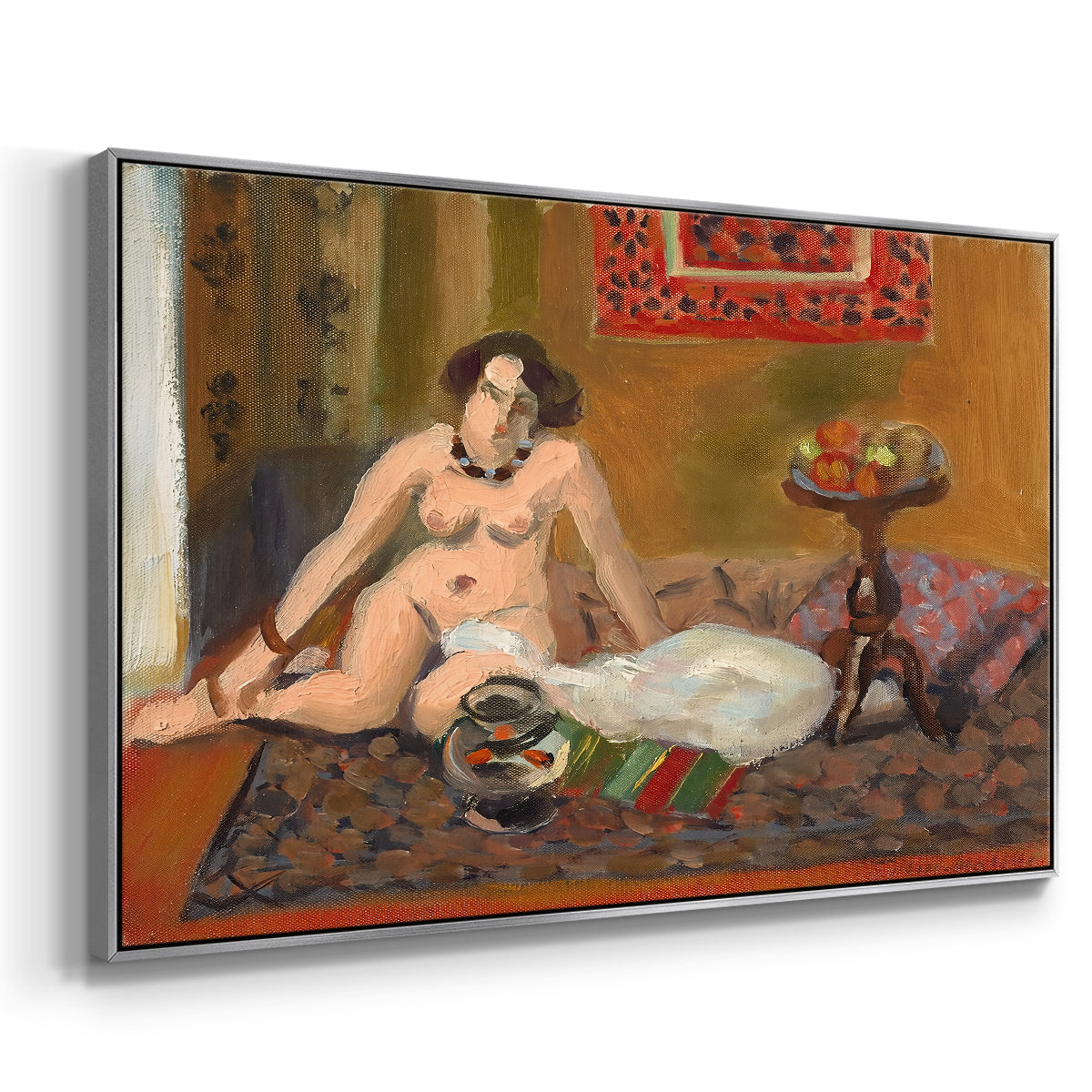 Nude with Goldfish (Nu aux poissons rouges), c. 1922 - Floater Framed Canvas Print