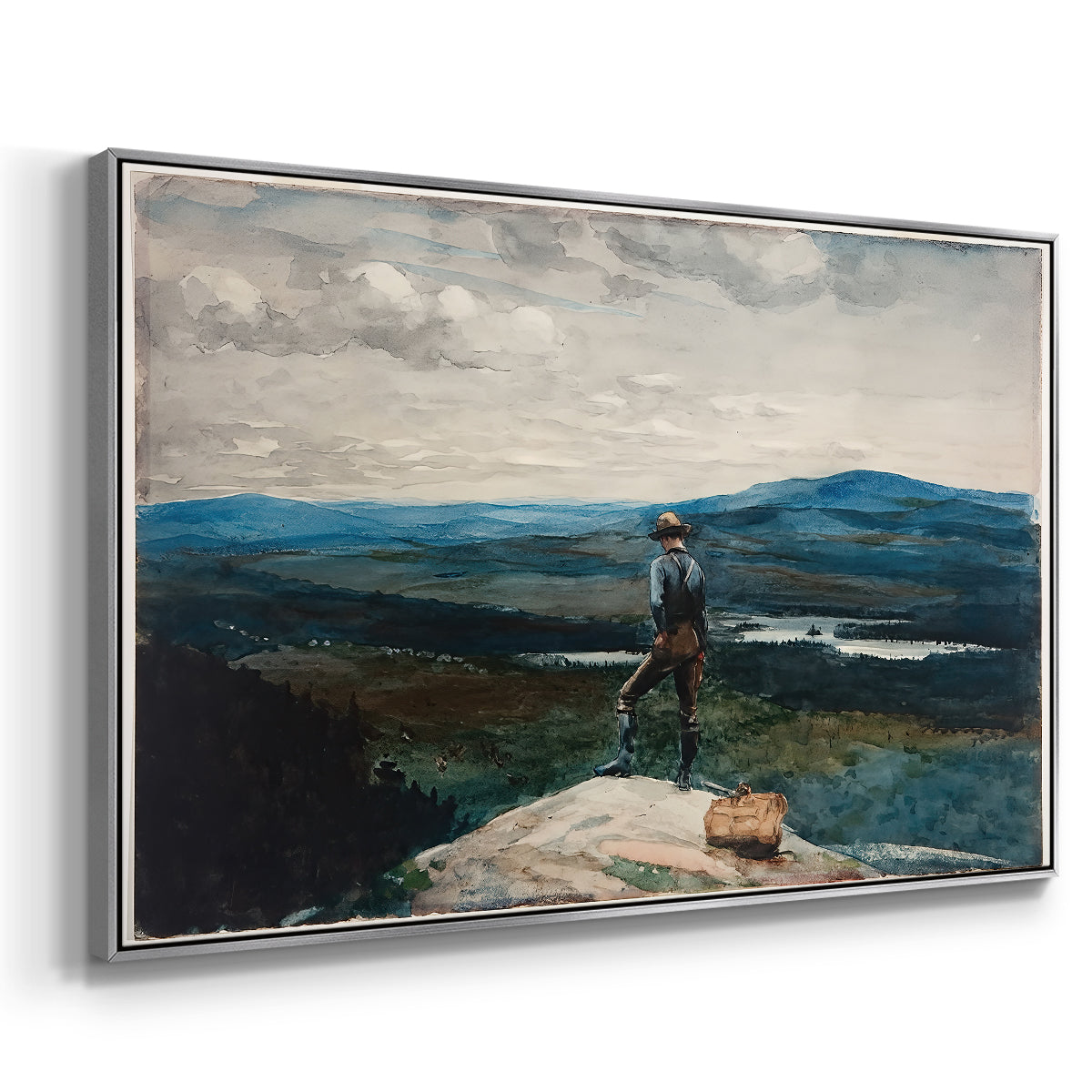 The Ranger, Adirondacks, 1882 - Floater Framed Canvas Print