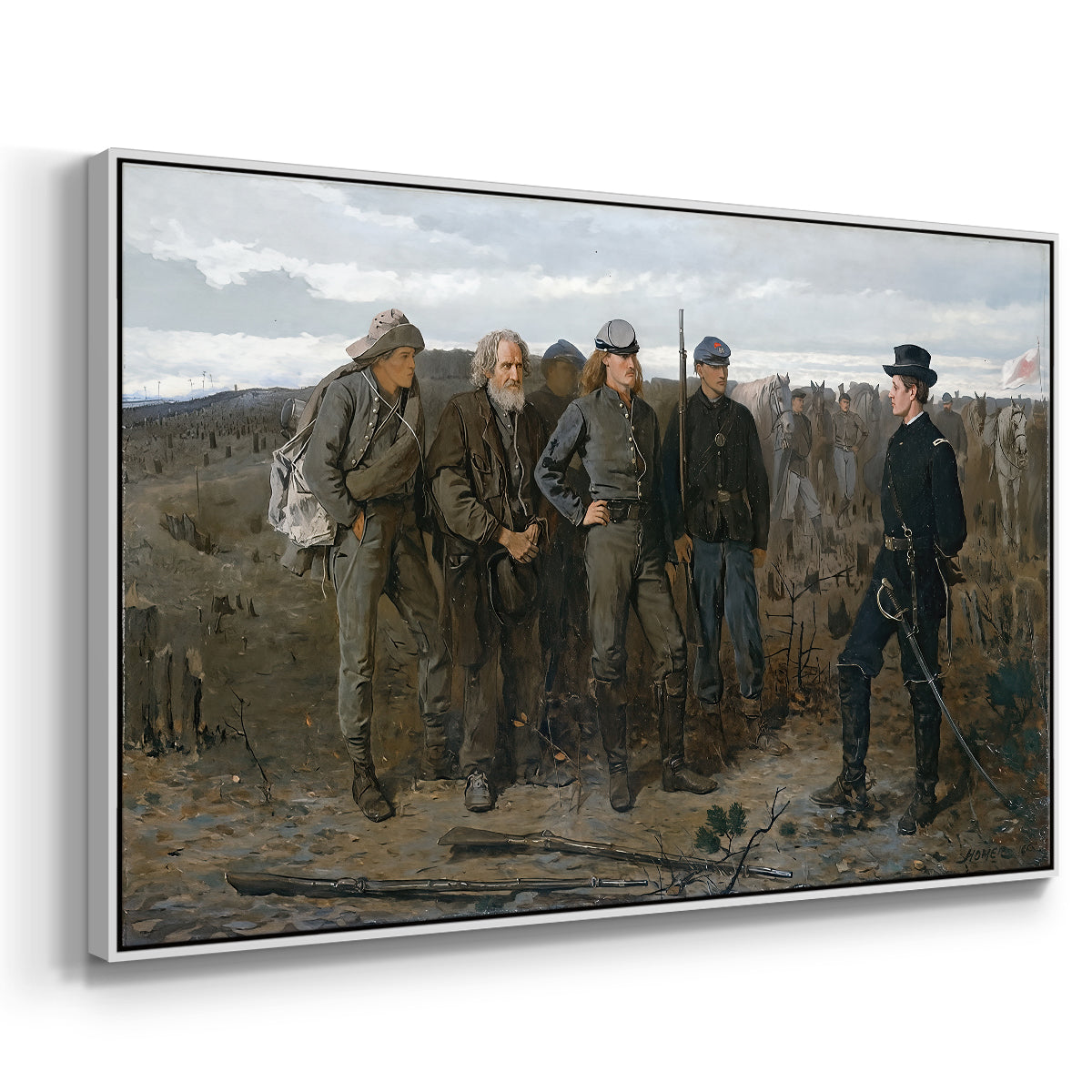 Prisoners from the Front, 1866 - Floater Framed Canvas Print