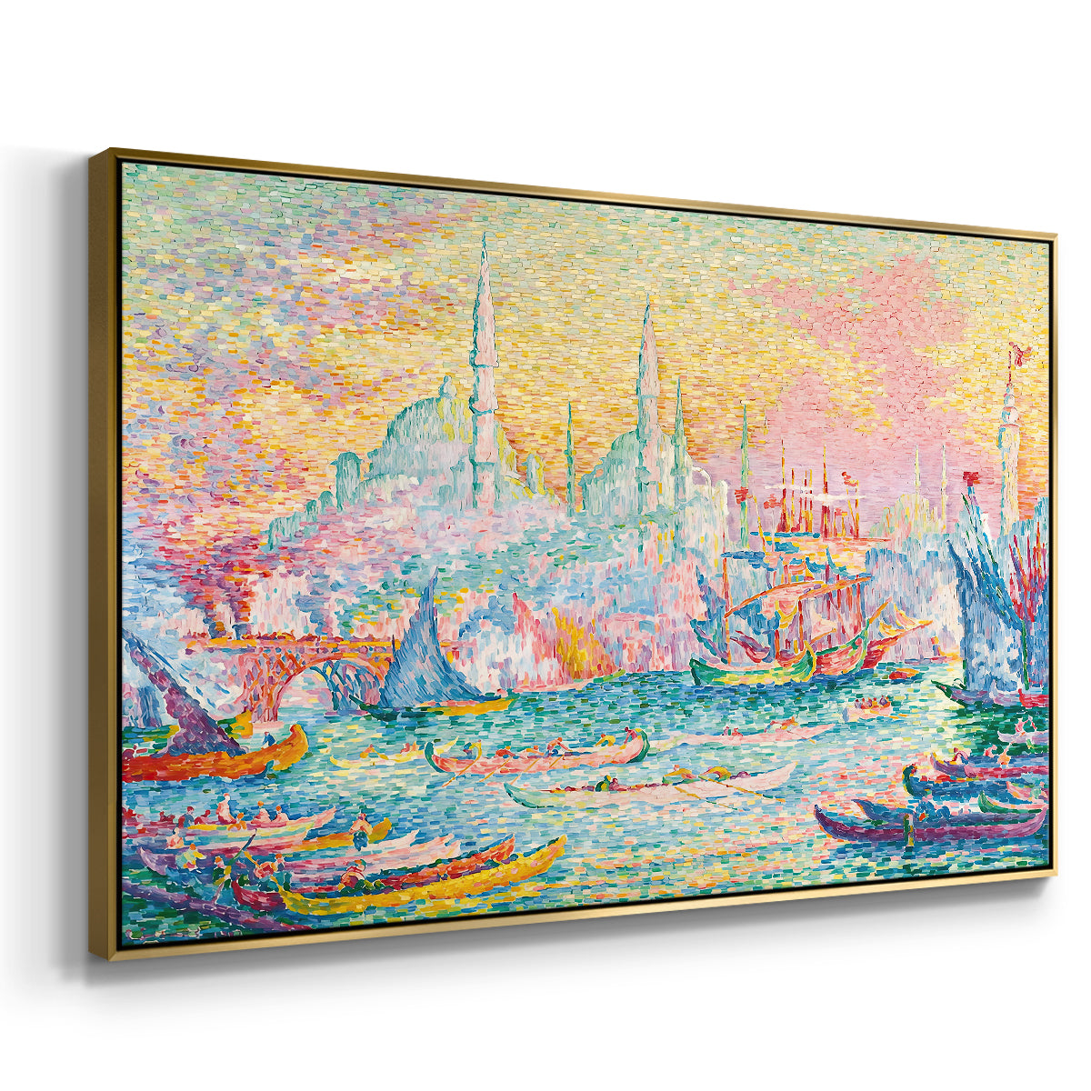 The Golden Horn, Constantinople, 1907 - Floater Framed Canvas Print