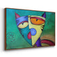 Celestial Cat - Floater Framed Canvas Print