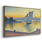 The Port at Sunset, Opus 236, Saint Tropez, 1892 - Floater Framed Canvas Print