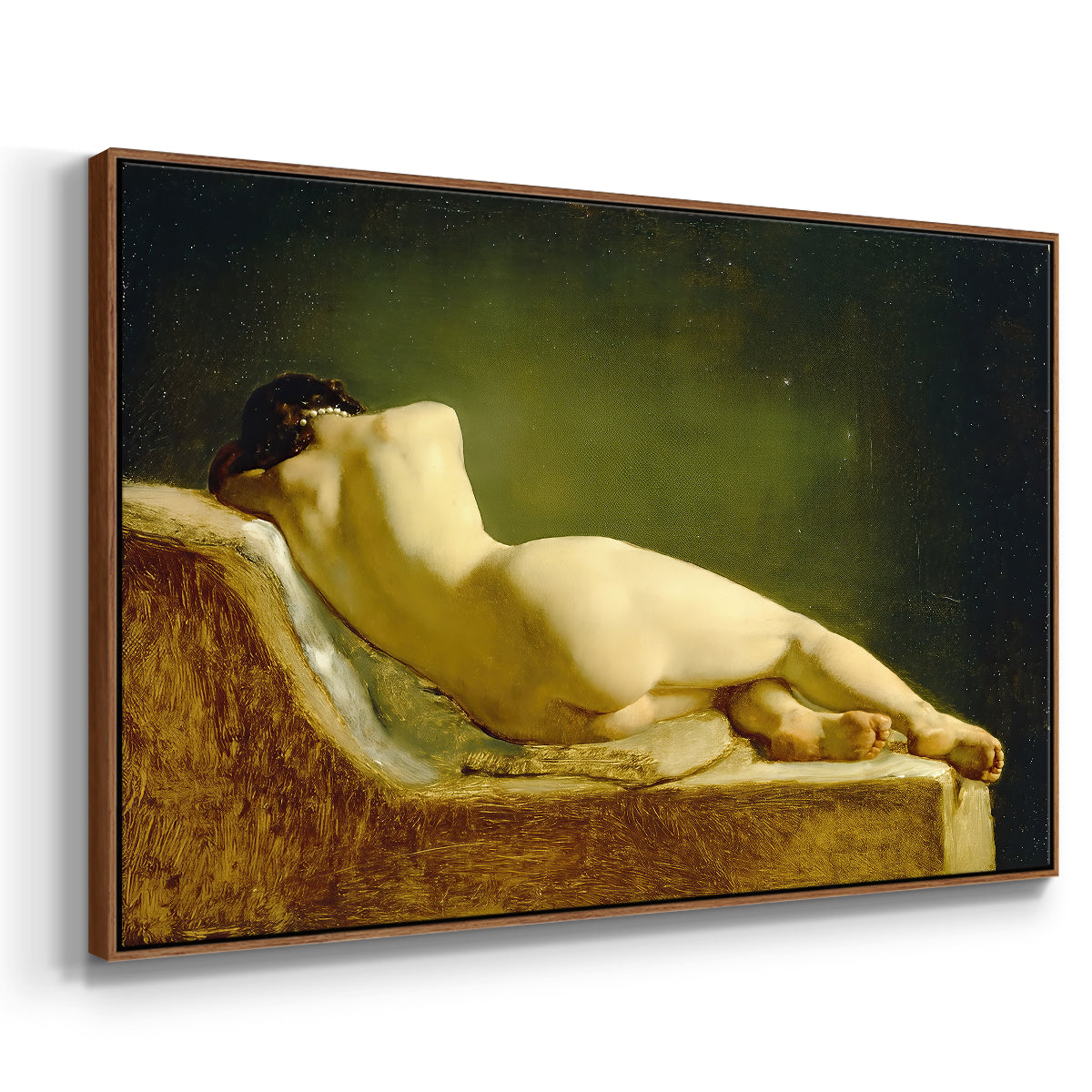 Reclining Nude (Liggende model), 1833 - Floater Framed Canvas Print
