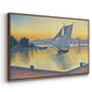 The Port at Sunset, Opus 236, Saint Tropez, 1892 - Floater Framed Canvas Print