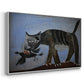 Cat Catching a Bird, 1939 - Floater Framed Canvas Print