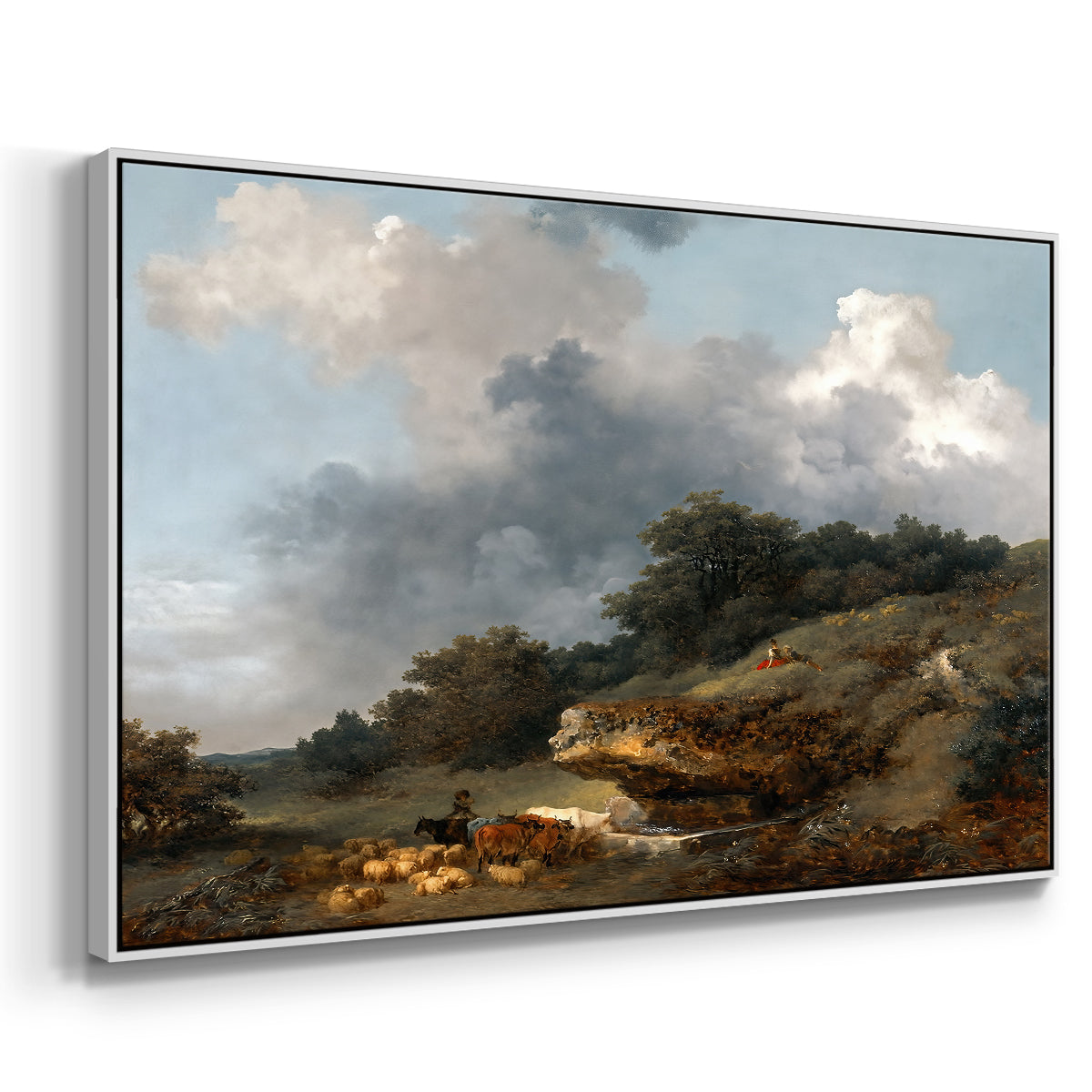 The Watering Place, c. 1765 - Floater Framed Canvas Print