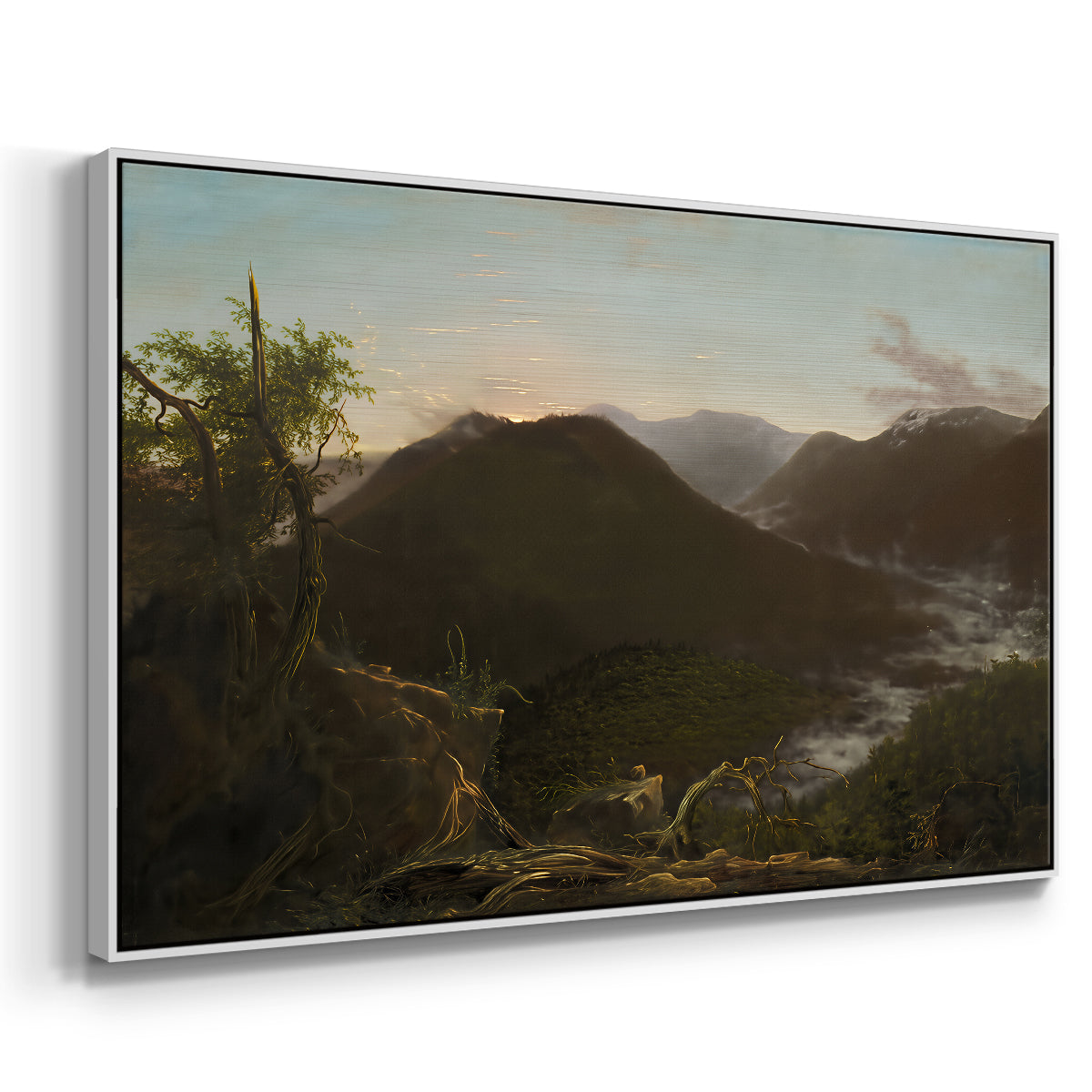 Sunrise in the Catskill Mountains, 1826 - Floater Framed Canvas Print