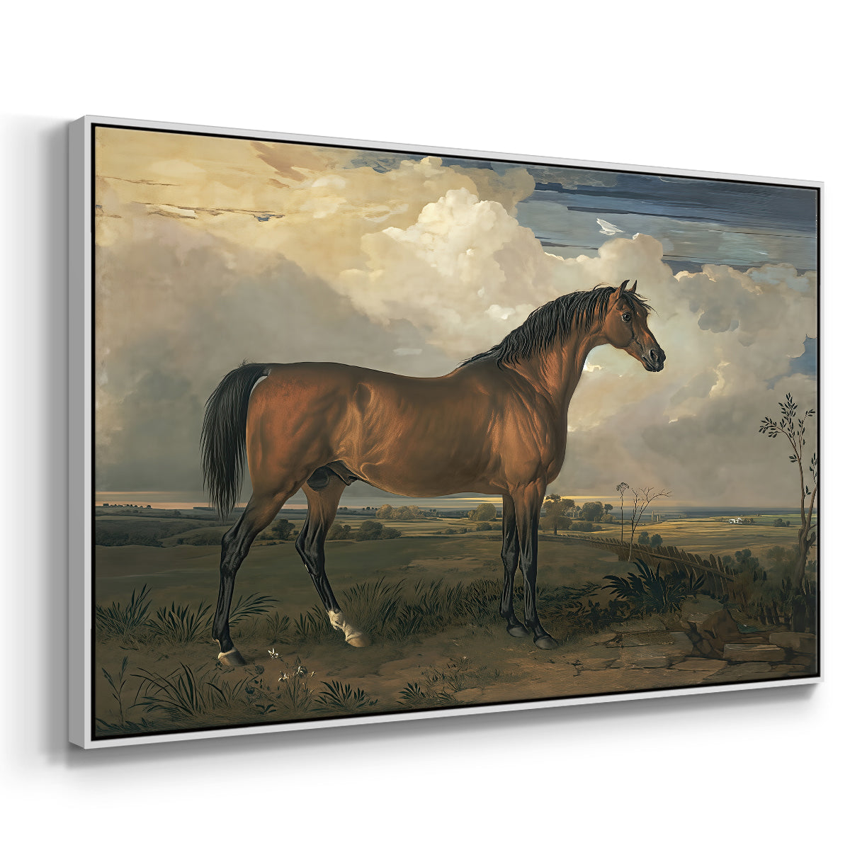 Eagle, A Celebrated Stallion, 1809 - Floater Framed Canvas Print