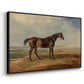 Dr. Syntax, a Bay Racehorse, Standing in a Coastal Landscape, an Estuary Beyond, c. 1820 - Floater Framed Canvas Print