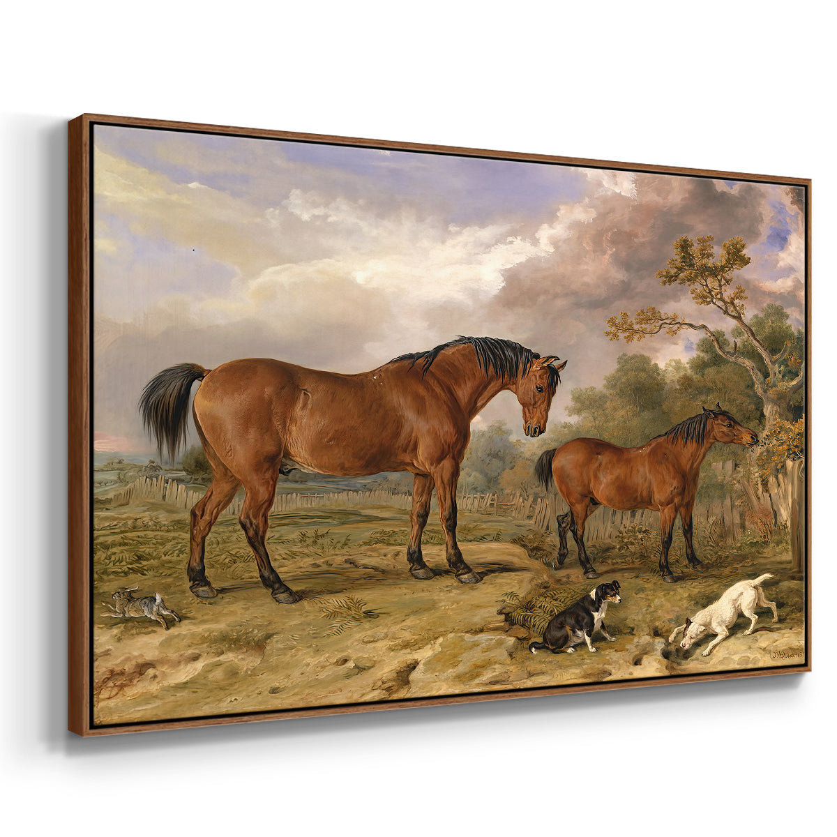 Portrait of Reformer, Blucher, Tory and Crib, Property of Rowland Alston, Esq., M.P., 1835 - Floater Framed Canvas Print