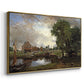 Dedham Lock and Mill, c. 1820 - Floater Framed Canvas Print