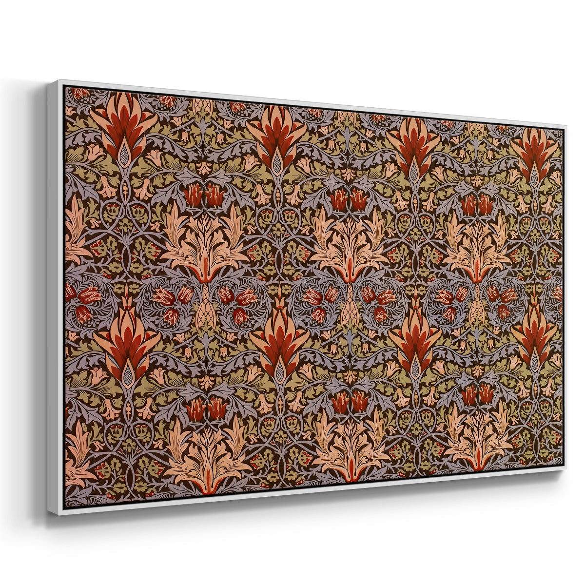 Snakeshead - Red/Cumin, c. 1876 - Floater Framed Canvas Print
