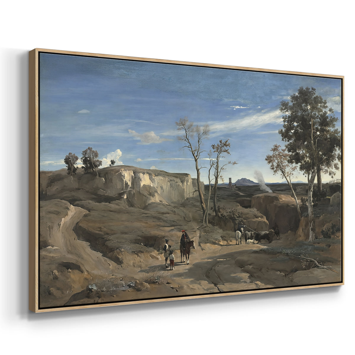 La Cervara, the Roman Campagna, c. 1830-1831 - Floater Framed Canvas Print