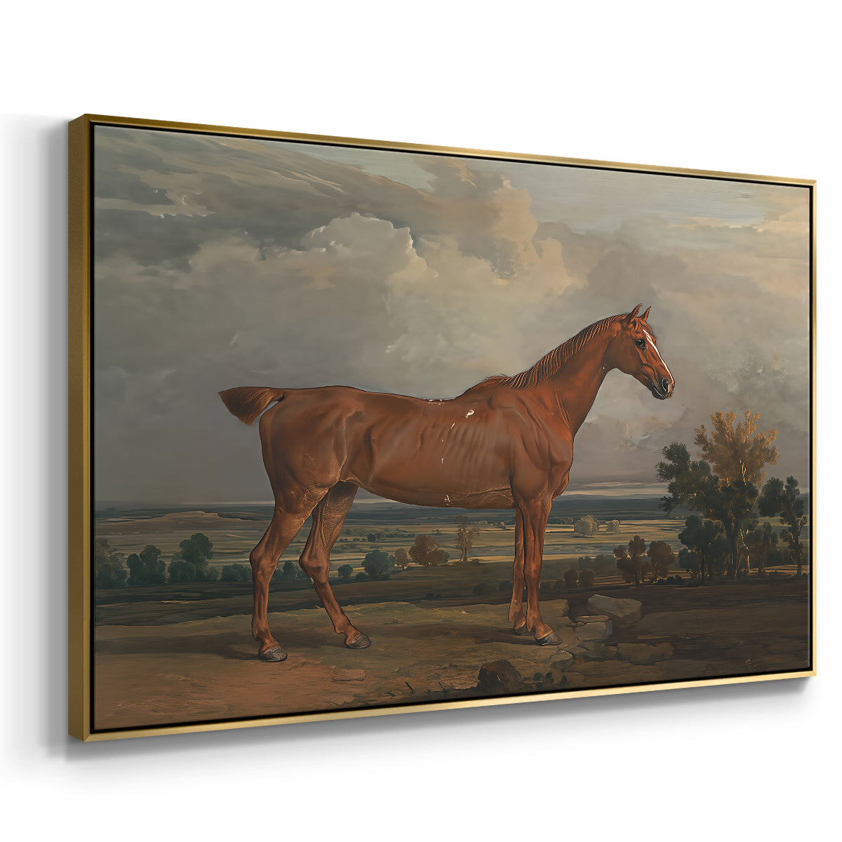 Hunter in a Landscape, 1810 - Floater Framed Canvas Print