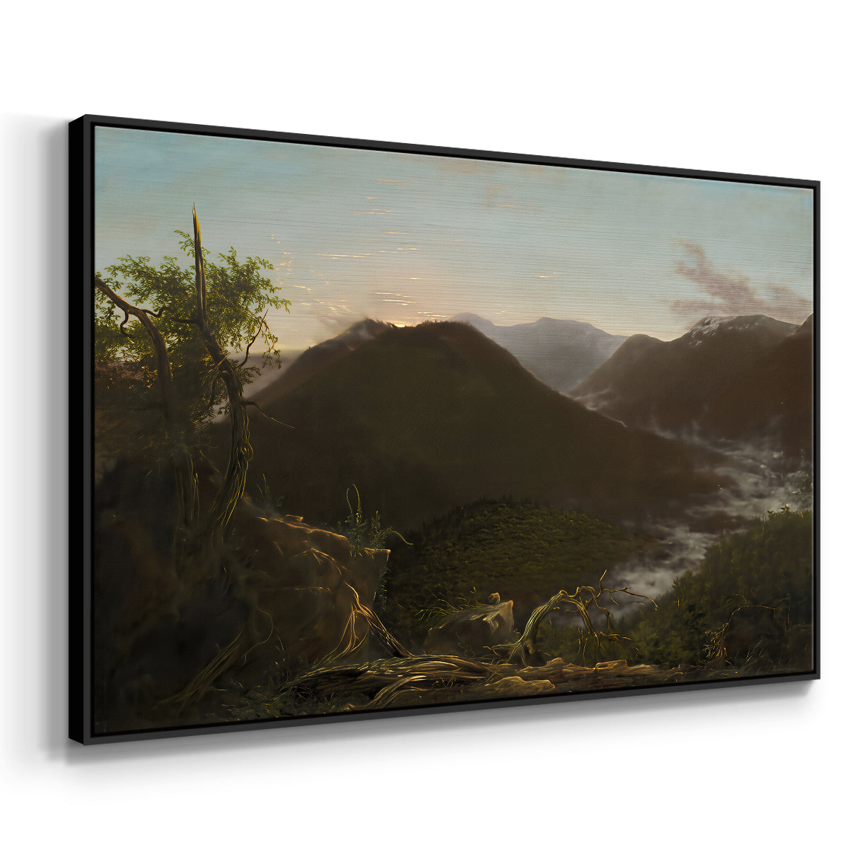Sunrise in the Catskill Mountains, 1826 - Floater Framed Canvas Print