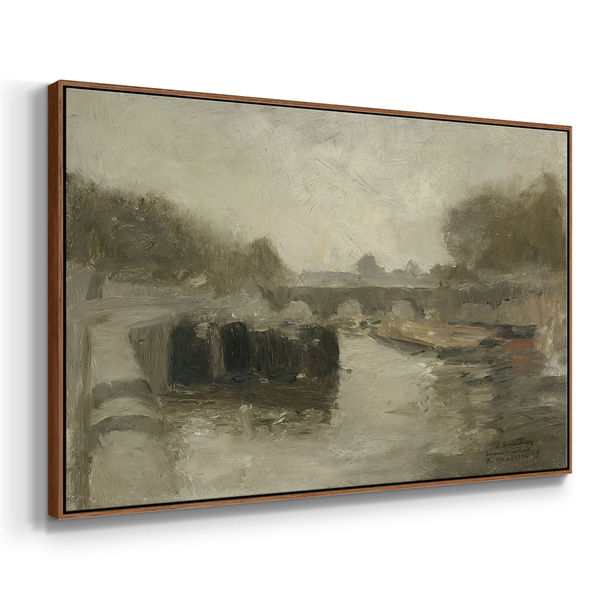 The Bridge (Le pont), 1895 - Floater Framed Canvas Print
