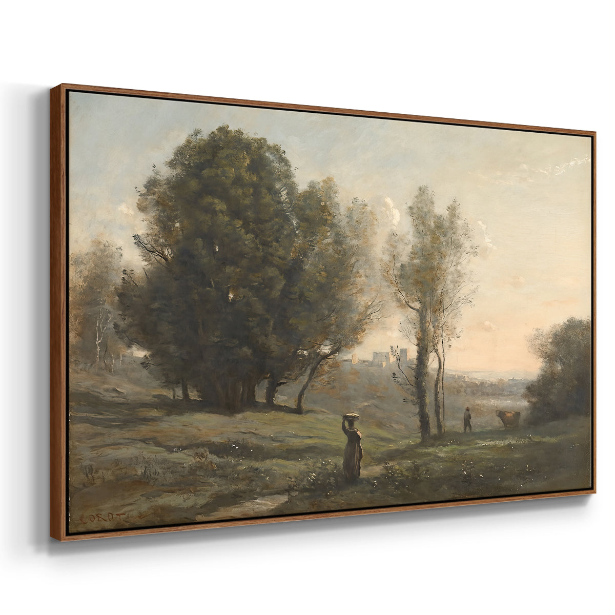 Landscape (Souvenir of les landes), c. 1872 - Floater Framed Canvas Print