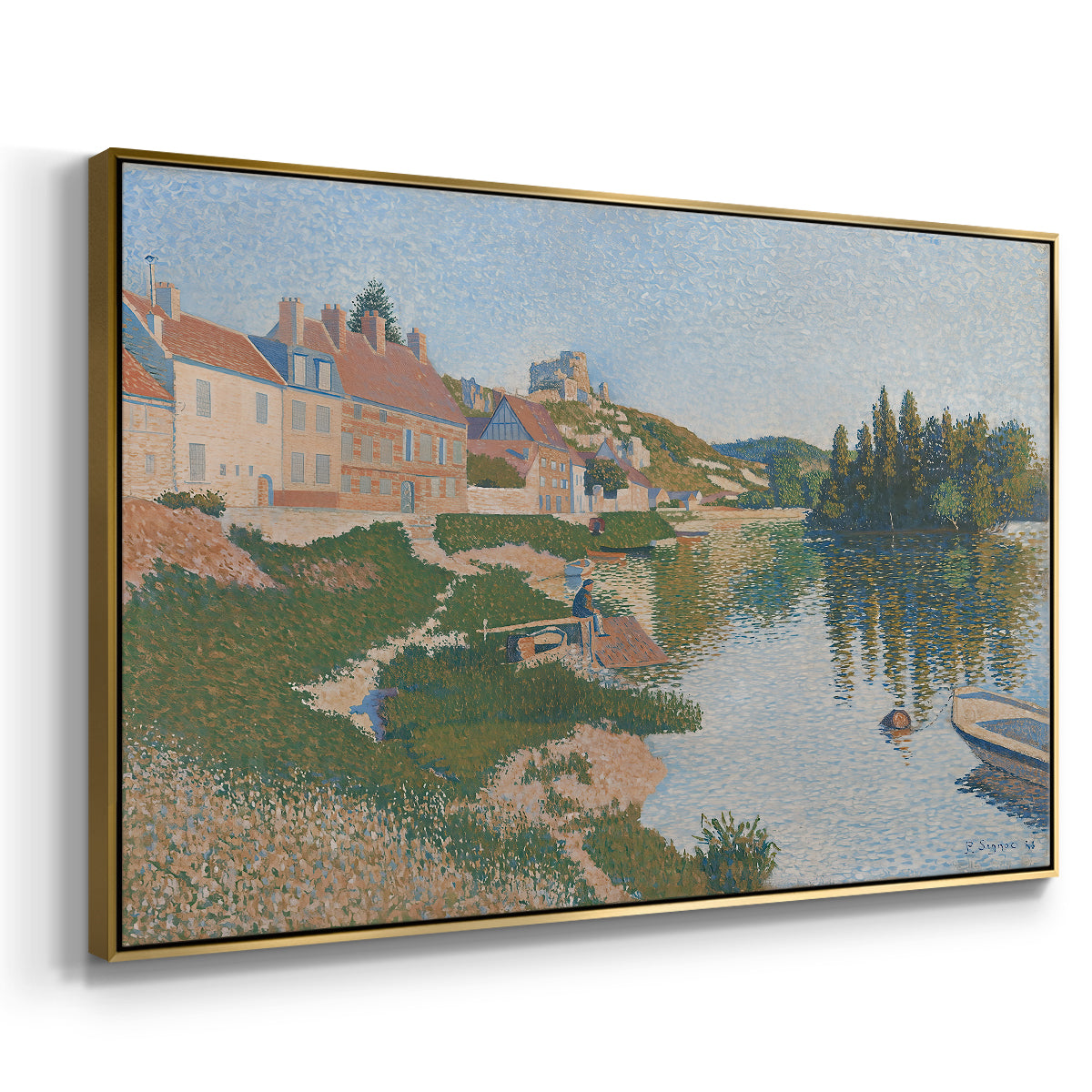 Les Andelys, Côte d'Aval, 1886 - Floater Framed Canvas Print