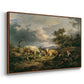 Young Peasant Couple Resting in the Field, 1829 - Floater Framed Canvas Print