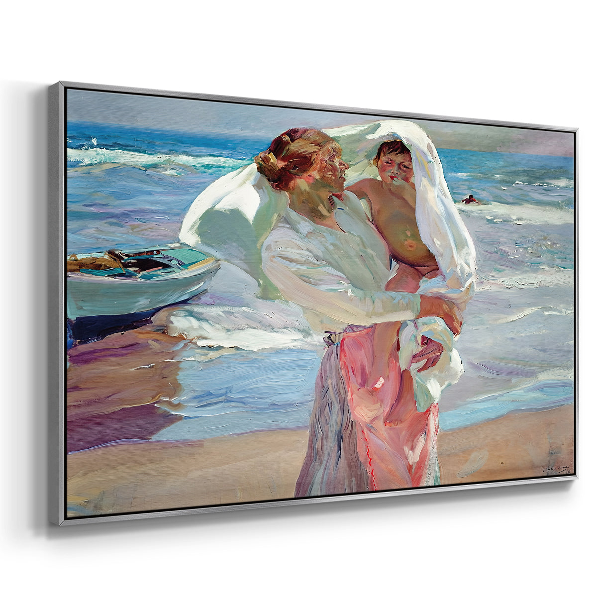 After Bathing, 1915 - Floater Framed Canvas Print