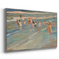 Children Playing on the Beach in Valencia, c. 1908 - Floater Framed Canvas Print