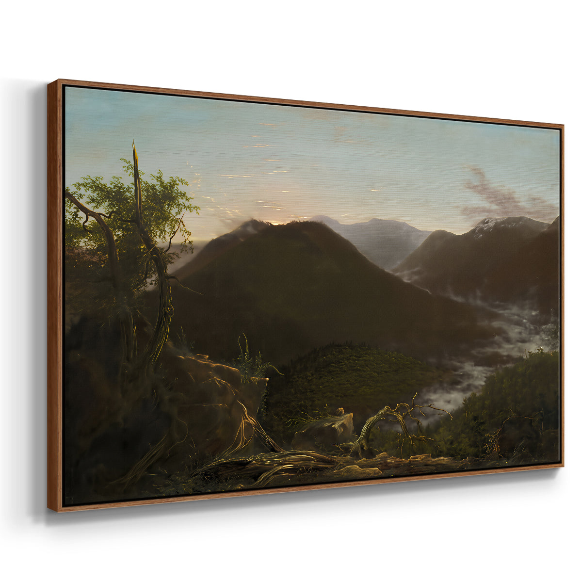 Sunrise in the Catskill Mountains, 1826 - Floater Framed Canvas Print