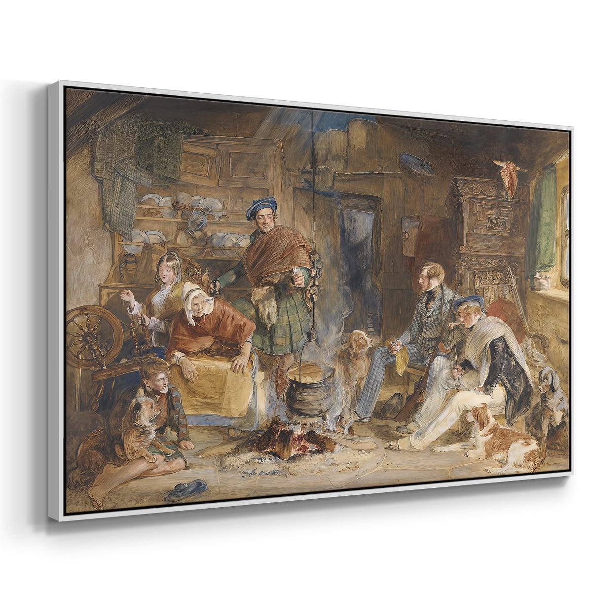 Highland Hospitality, 1832 - Floater Framed Canvas Print