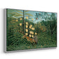 Fight Between a Tiger and a Buffalo, 1908 - Floater Framed Canvas Print