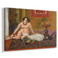 Canvas art print featuring a Fauvist scene with female figure and decorative objects, displayed at an angle