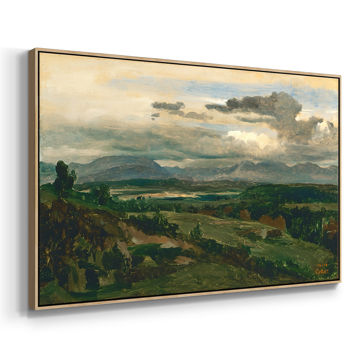 Civita Castellana, c. 1860s - Floater Framed Canvas Print