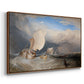 Fishing Boats with Hucksters Bargaining for Fish, 1837-1838 - Floater Framed Canvas Print