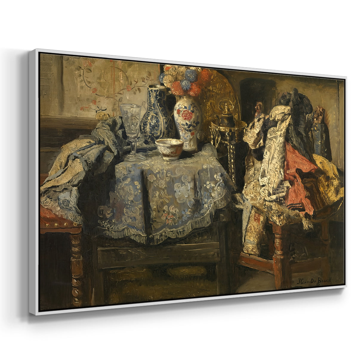 Still Life Requisites, 1885 - Floater Framed Canvas Print