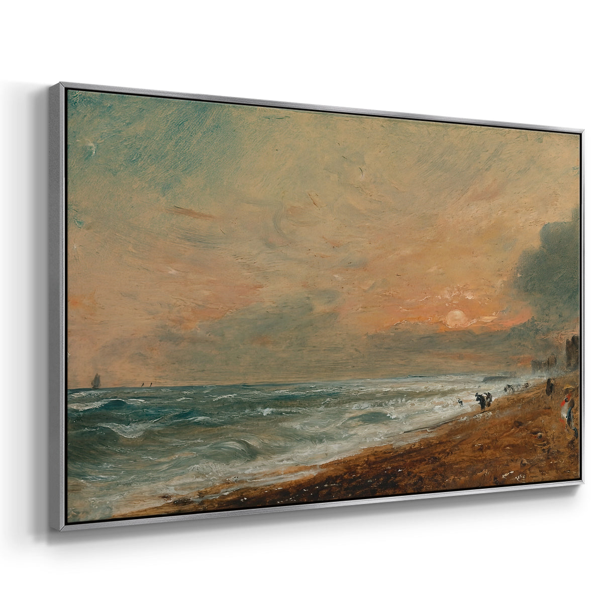 Hove Beach, c. 1824-1826 - Floater Framed Canvas Print