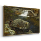 By the Mill Pond (En Mølledam), 1850 - Floater Framed Canvas Print