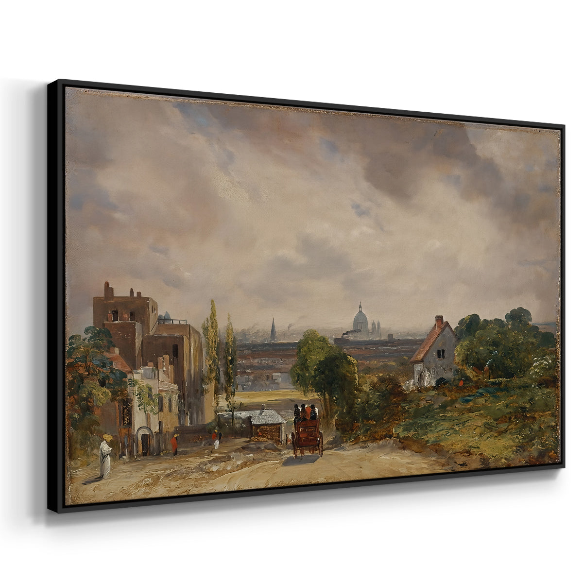 Sir Richard Steele's Cottage, Hampstead, c. 1832 - Floater Framed Canvas Print